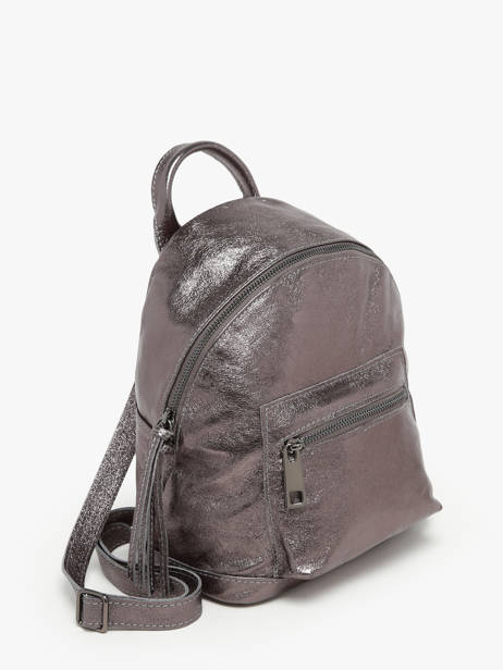 Rugzak Nine Leder Milano Grijs nine NI23066 ander zicht 2